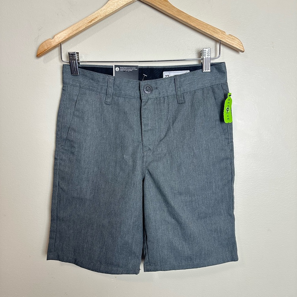 Volcom Size 27 Men's Charcoal Flat Front Shorts
